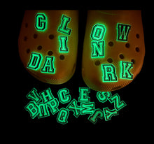 Load image into Gallery viewer, Glow In The Dark Alphabet Shoe Charms