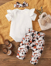 Load image into Gallery viewer, Adorable Baby Girls Cow Print Outfit - Shameca Sweet Thangs