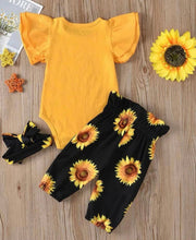 Load image into Gallery viewer, Baby Girls Sunflower Outfit - Shameca Sweet Thangs