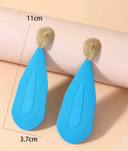 Load image into Gallery viewer, Blue Water Drop Statement Earrings - Shameca Sweet Thangs