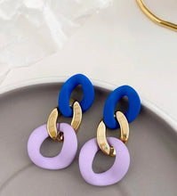 Load image into Gallery viewer, Color Block Chain Earrings - Shameca Sweet Thangs