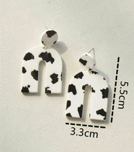 Load image into Gallery viewer, Cow Print Drop Earrings - Shameca Sweet Thangs