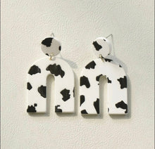 Load image into Gallery viewer, Cow Print Drop Earrings - Shameca Sweet Thangs