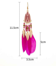 Load image into Gallery viewer, Feathered Dangle Earrings - Shameca Sweet Thangs