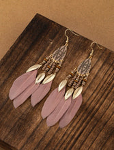 Load image into Gallery viewer, Feathered Dangle Earrings - Shameca Sweet Thangs