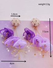 Load image into Gallery viewer, Flower Faux Pearl Dangle Earrings - Shameca Sweet Thangs