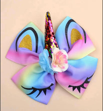Load image into Gallery viewer, Girls Unicorn Hair Clip Big Bow - Shameca Sweet Thangs