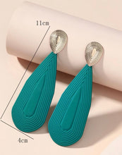 Load image into Gallery viewer, Green Water Drop Statement Earrings - Shameca Sweet Thangs