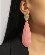 Load image into Gallery viewer, Pink Water Drop Statement Earrings - Shameca Sweet Thangs