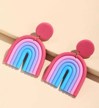 Load image into Gallery viewer, Rainbow Polymer Clay Earrings - Shameca Sweet Thangs