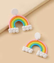 Load image into Gallery viewer, Rainbow Polymer Clay Earrings - Shameca Sweet Thangs
