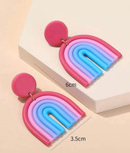 Load image into Gallery viewer, Rainbow Polymer Clay Earrings - Shameca Sweet Thangs