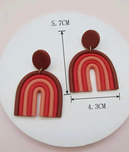 Load image into Gallery viewer, Rainbow Polymer Clay Earrings - Shameca Sweet Thangs