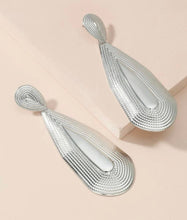 Load image into Gallery viewer, Silver Water Drop Statement Earrings - Shameca Sweet Thangs