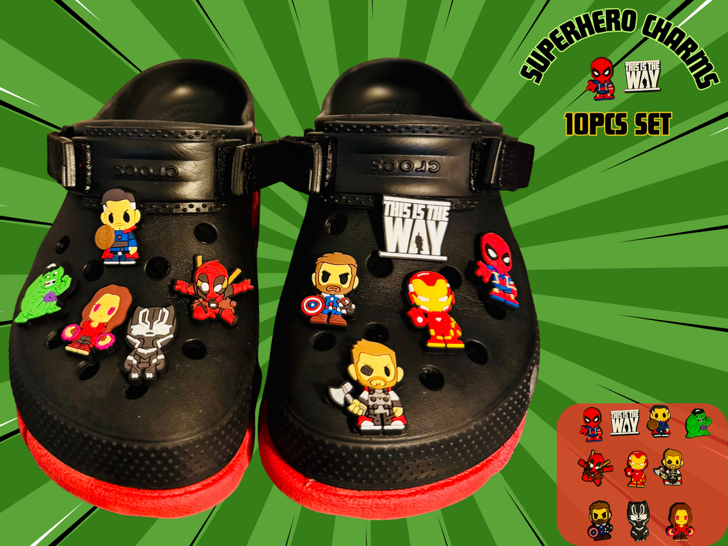 Superhero Shoe Charms