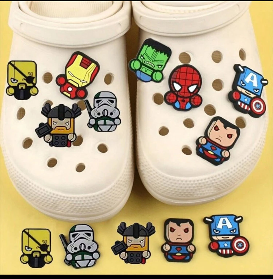 Superhero Shoe Charms