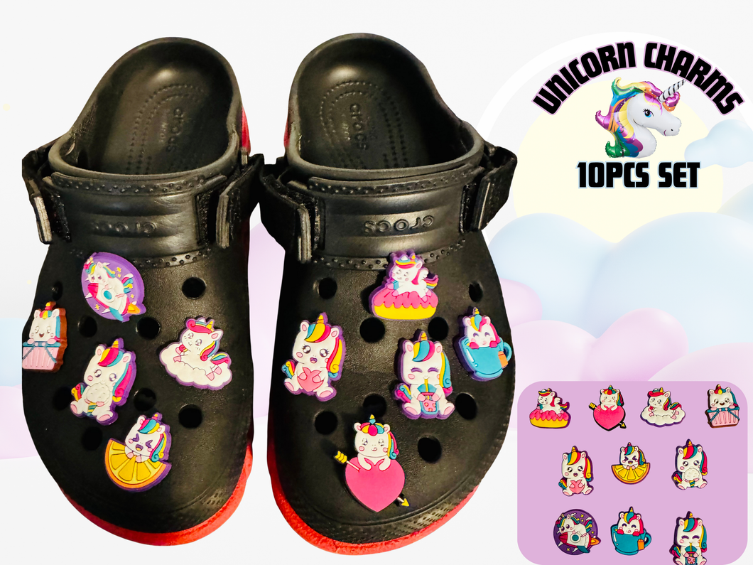 Unicorn Shoe Charms Set