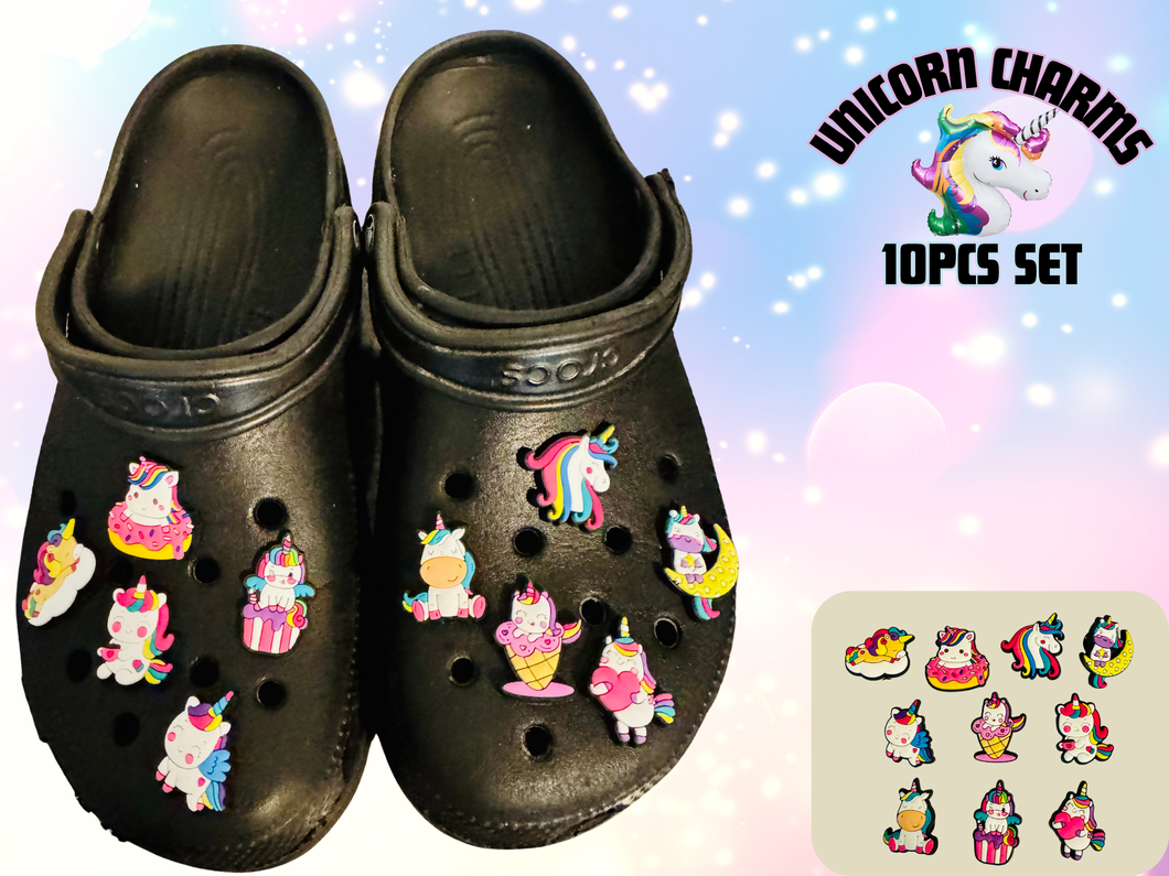 Unicorn Shoe Charm Set