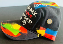 Load image into Gallery viewer, Custom Hand Painted Black Love Hat
