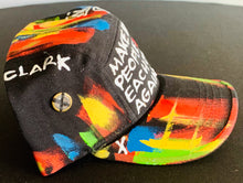 Load image into Gallery viewer, Custom Hand Painted Black Love Hat
