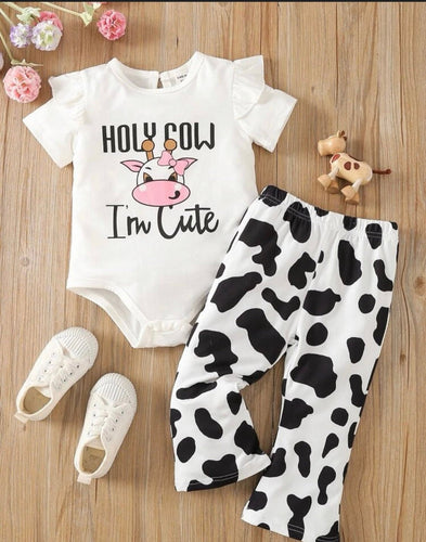 Baby Girls Cow Print Set - Shameca Sweet Thangs