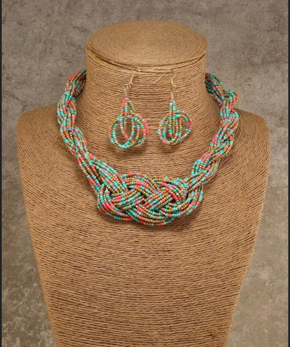 Beaded Necklace and Earring Set - Shameca Sweet Thangs