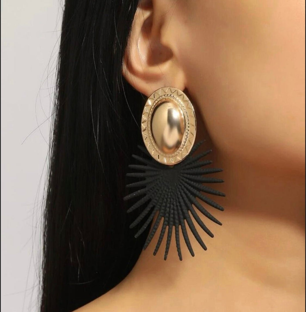 Black Spear Statement Earrings - Shameca Sweet Thangs