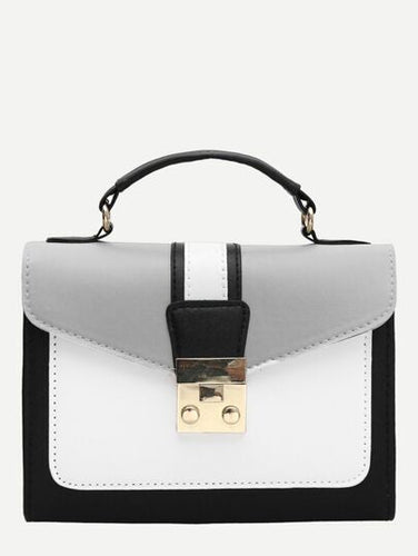 Black, White &Gray Satchel Bag - Shameca Sweet Thangs