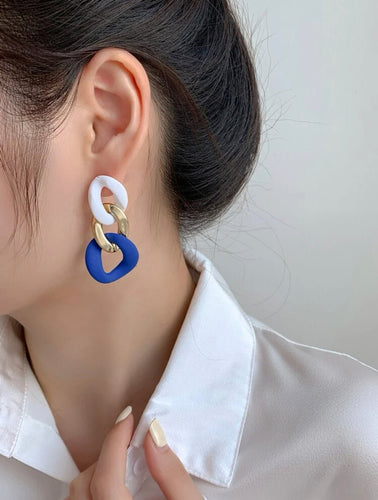 Color Block Chain Earring - Shameca Sweet Thangs