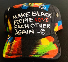 Load image into Gallery viewer, Custom Hand Painted Black Love Hat - Shameca Sweet Thangs
