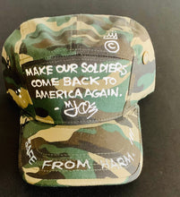 Load image into Gallery viewer, Custom Hand Painted Soldiers Come Back Home Hat - Shameca Sweet Thangs
