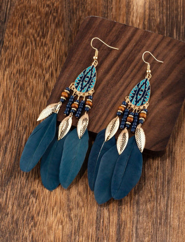 Feathered Dangle Earrings - Shameca Sweet Thangs