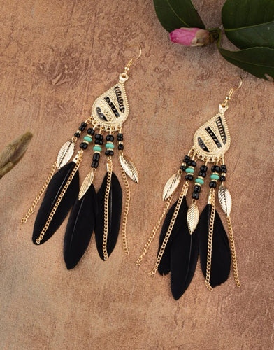 Feathered Dangle Earrings - Shameca Sweet Thangs