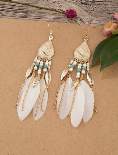 Feathered Dangle Earrings - Shameca Sweet Thangs