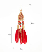 Load image into Gallery viewer, Feathered Dangle Earrings - Shameca Sweet Thangs
