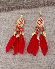 Load image into Gallery viewer, Feathered Dangle Earrings - Shameca Sweet Thangs
