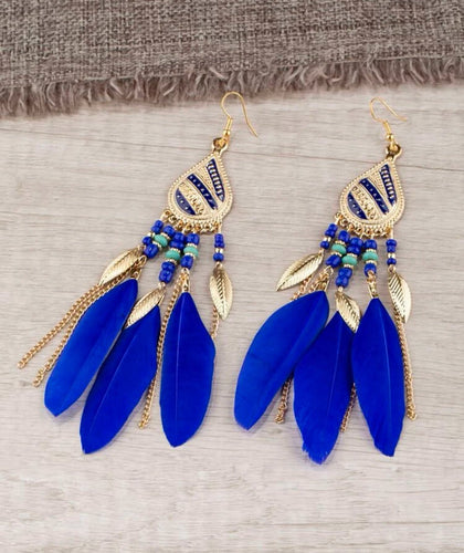 Feathered Dangle Earrings - Shameca Sweet Thangs