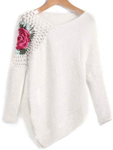 Floral Crochet Loose Sweater - Shameca Sweet Thangs