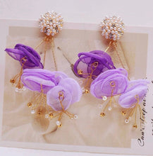 Load image into Gallery viewer, Flower Faux Pearl Dangle Earrings - Shameca Sweet Thangs
