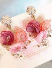 Load image into Gallery viewer, Flower Faux Pearl Statement Earrings - Shameca Sweet Thangs
