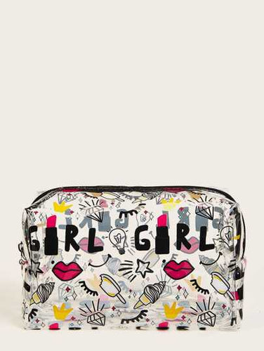 Girl & Ice Cream Print Transparent Bag - Shameca Sweet Thangs