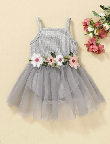 Girls Lace Jumpsuit Gray - Shameca Sweet Thangs