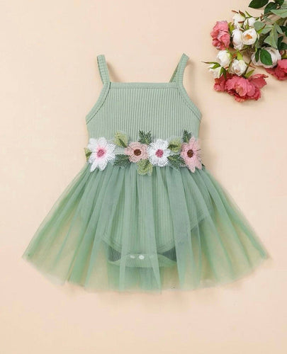 Girls Lace Jumpsuit Olive - Shameca Sweet Thangs