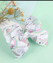 Load image into Gallery viewer, Girls Unicorn Big Bow Hair Clips - Shameca Sweet Thangs
