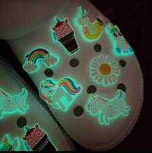 Load image into Gallery viewer, Glow Unicorn Croc Charms - Shameca Sweet Thangs
