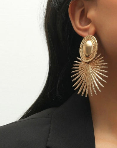 Gold Spear Statement Earrings - Shameca Sweet Thangs