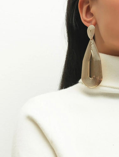 Gold Water Drop Statement Earrings - Shameca Sweet Thangs