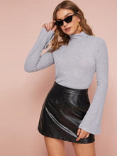 Load image into Gallery viewer, Gray Bell Sleeve knit Top - Shameca Sweet Thangs
