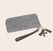 Load image into Gallery viewer, Gray Glitter Wallet - Shameca Sweet Thangs
