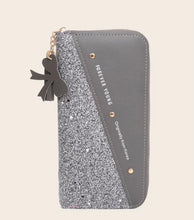 Load image into Gallery viewer, Gray Glitter Wallet - Shameca Sweet Thangs
